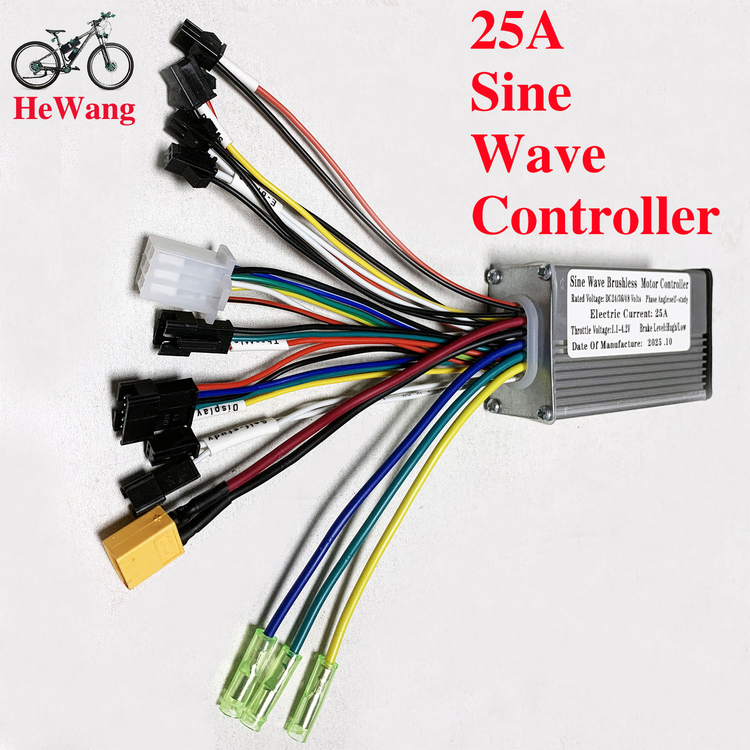 Kelly Kls7230S Controller - 24V/36V/48V 3-Modus-Sinuswellen-Bürstenloser-Motorregler 350W 20A-25A für S866