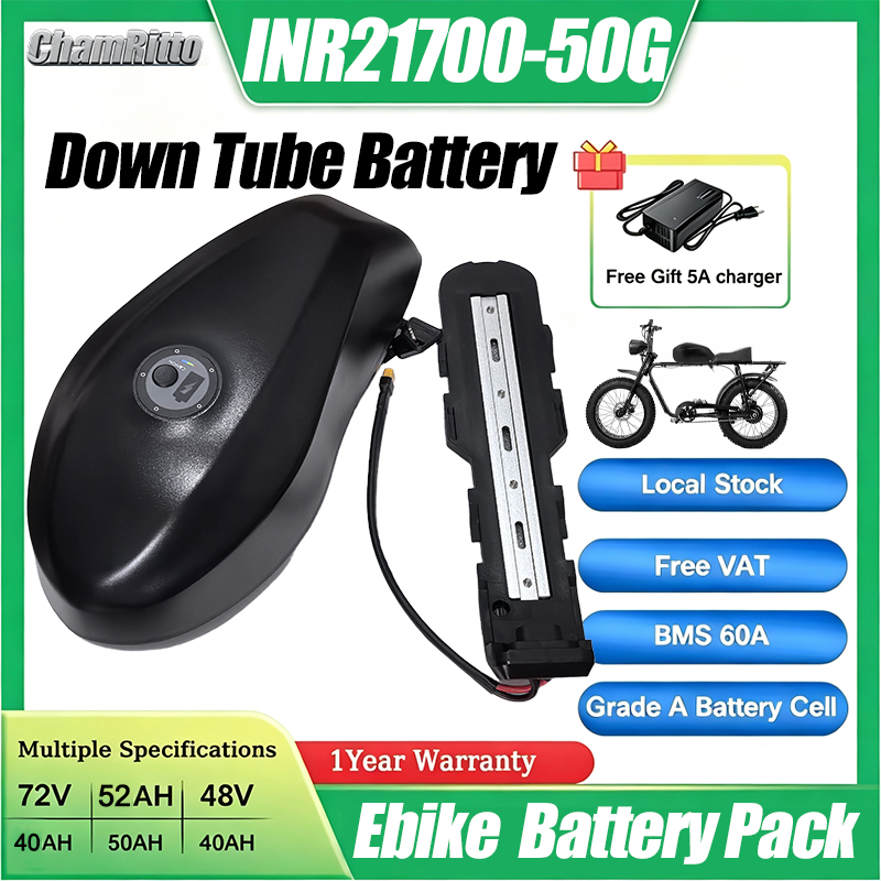 72V 50Ah 21700 Lithium Battery - E-Bike 48V 72V Unterrohr-Akku 21700 48V