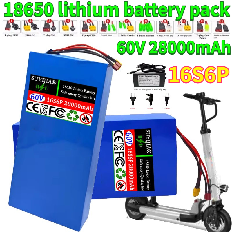 60V 50Ah Electric Scooter Battery - Neue 16S6P 60 V 28 Ah