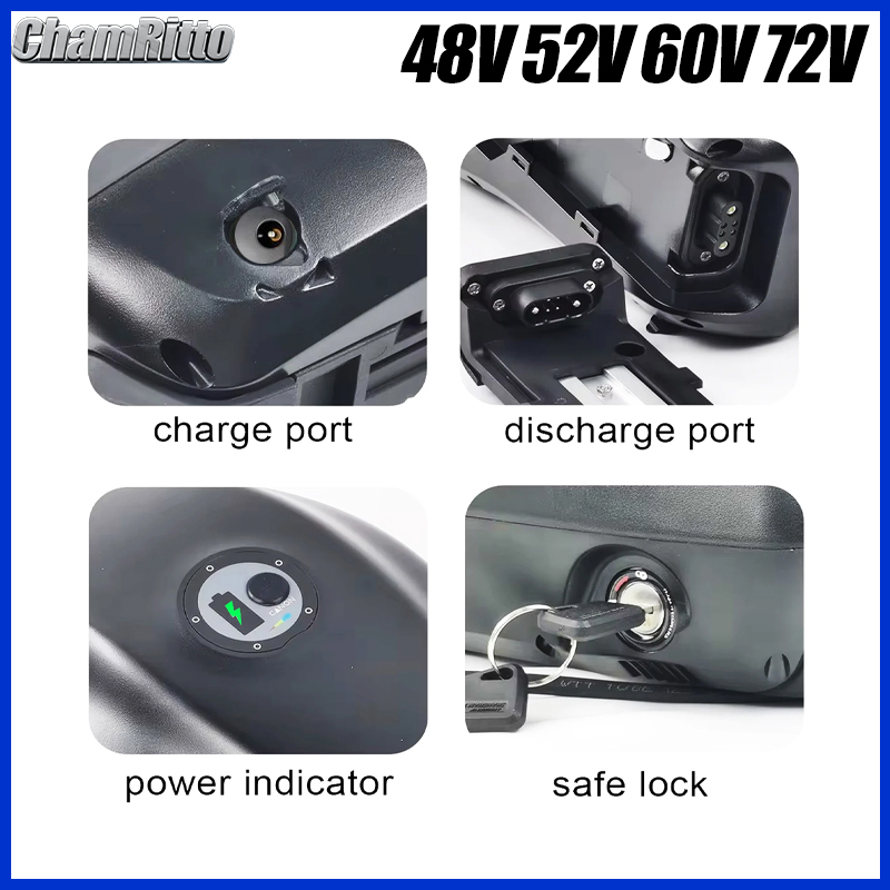 E-Bike 48V 72V Unterrohr-Akku  – 72V 50Ah 21700 Lithium Battery Bewertung und Preis